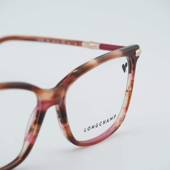 Longchamp LO2726 602 Eyeglasses Red Horn 54mm Square Frame main image 5